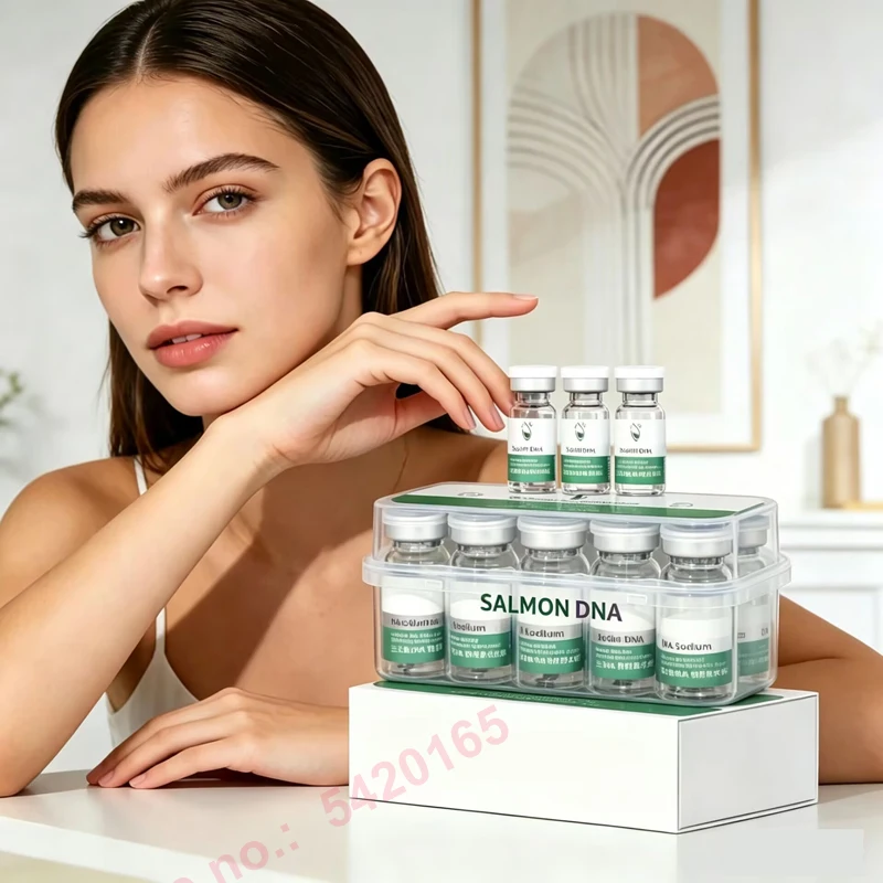 Powerful  DNA Gold Peptide Ampoule Serum Kit - 9 Vials x 10ml - Brightening Whitening Moisturizing Face Skin Care Booster