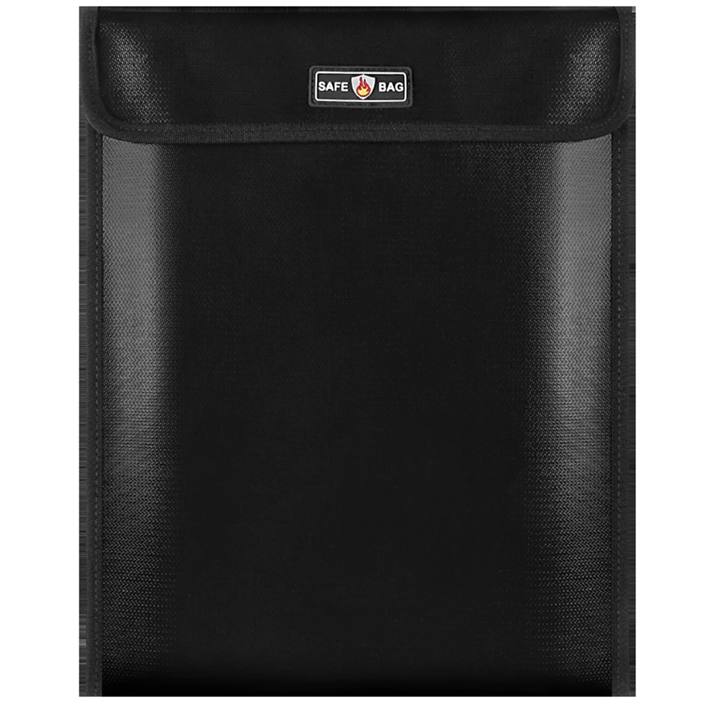 

Fireproof File Bag Waterproof Security Document Pouch Explosion Proof Silicone Fiberglass High Temperature Resistant for Men