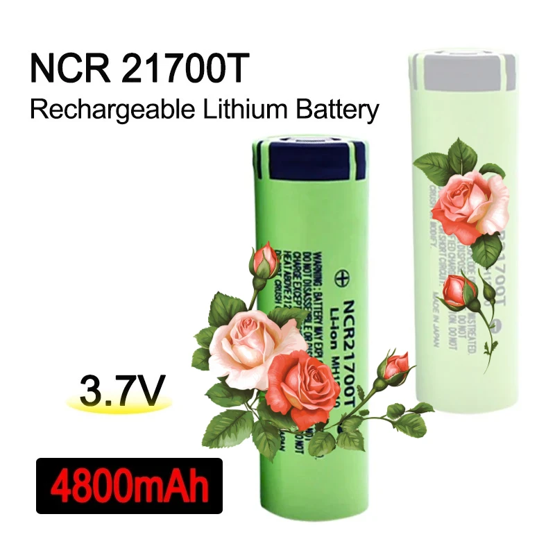 

For Camera Flashlight Microphone Shaver Toys Power Bank 3.7V 4800mAh NCR21700T Lithium Rechargeable Battery
