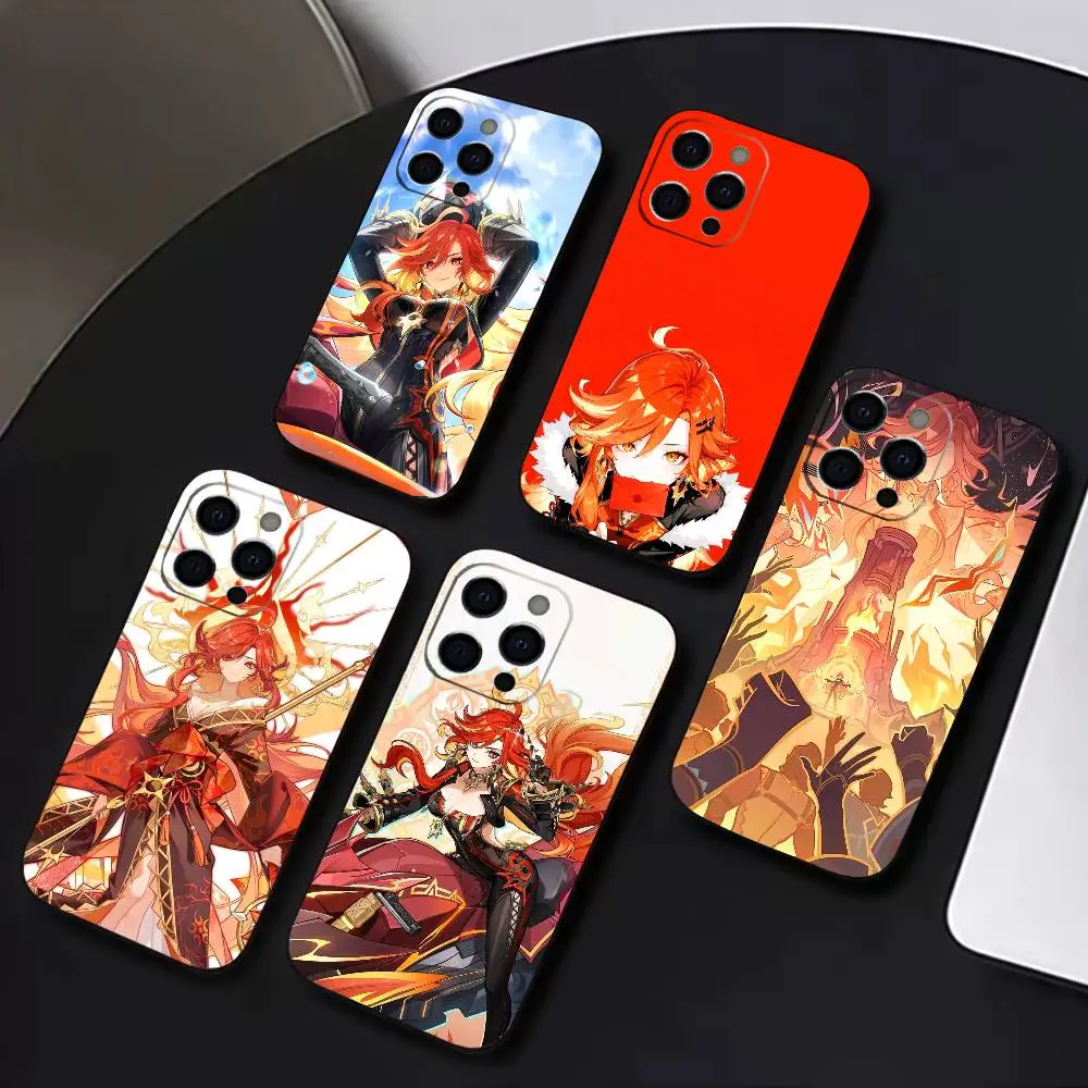 

G-Genshin M-Mavuika I-Impact Phone Case For IPhone 17,16,15,14,13,12,11,Plus,Pro,Max,Plus,XS,soft case Black silicone