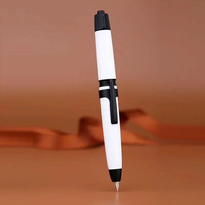 MAJOHN A3 Creative Press And Rotate Resin Fountain Pen Acrylic Resin Pen Body 0.4mm Ink Pen Converter For Writing Gift