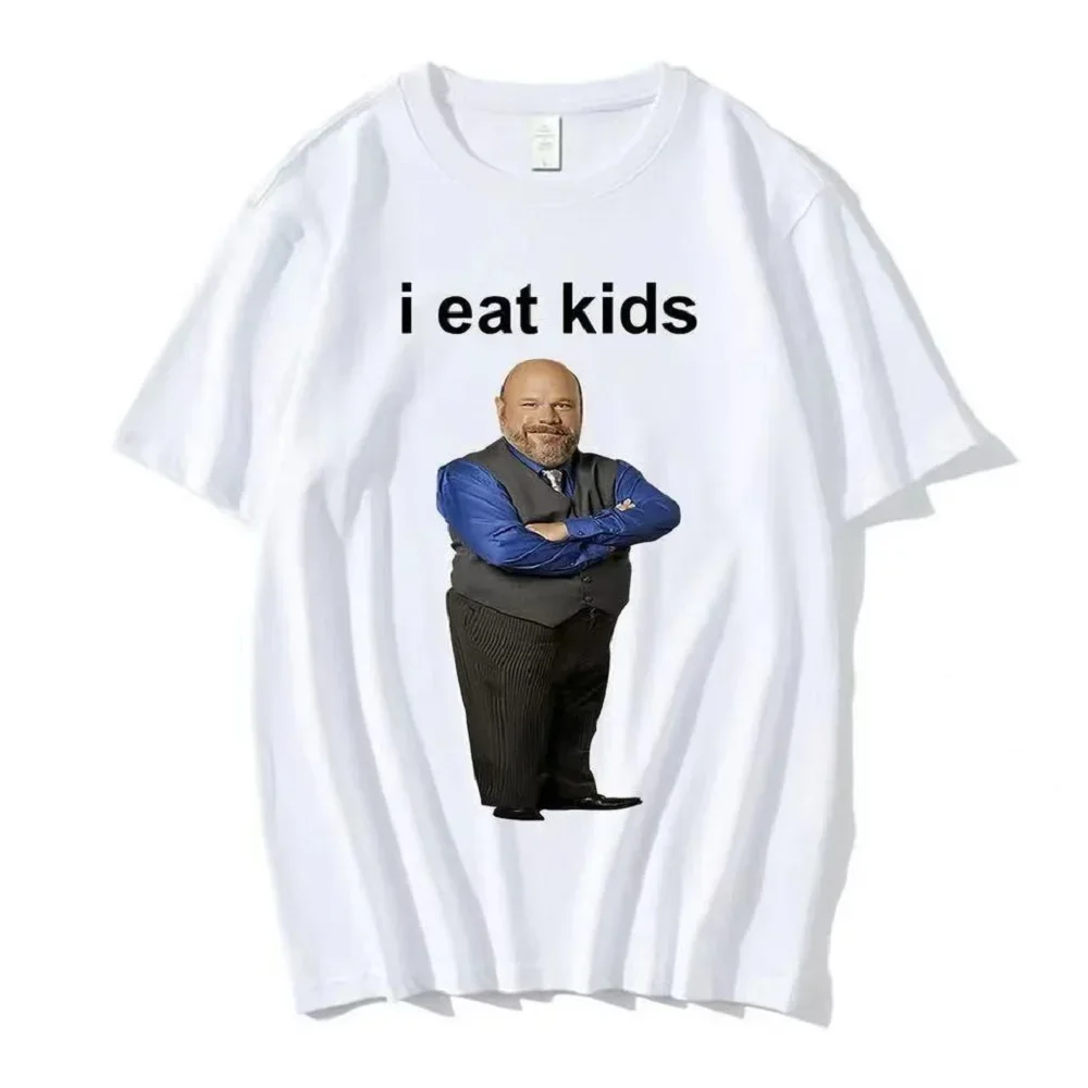 heavyweight Informal Funny Graphic Eats Kids Printed  Summer Fashion Short Sleeve Unisex -shirt Plus Size O-Neck Cotton Men Tops