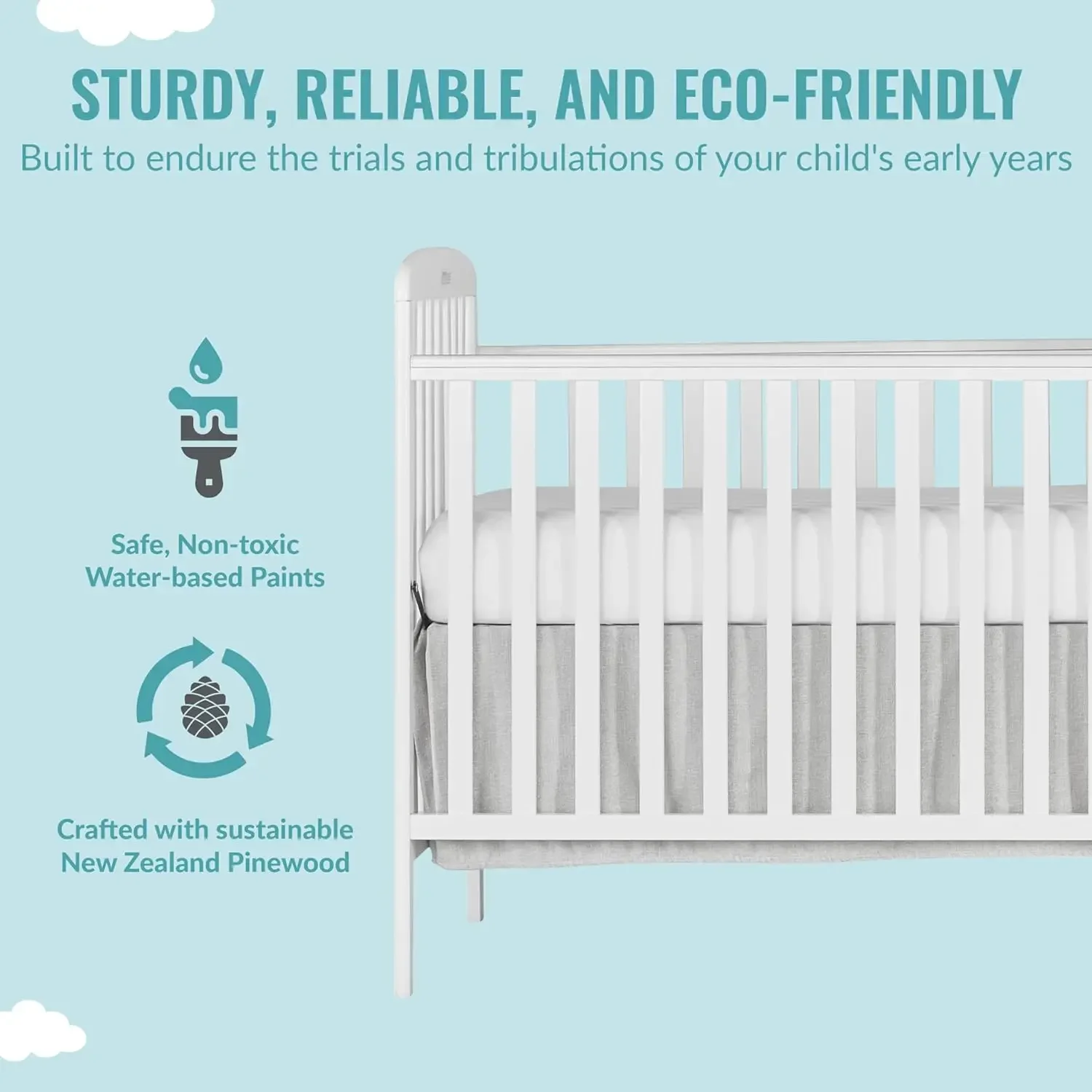 Free shippingAnna 4-In-1 Full-Size Crib And Changing Table Combo In White