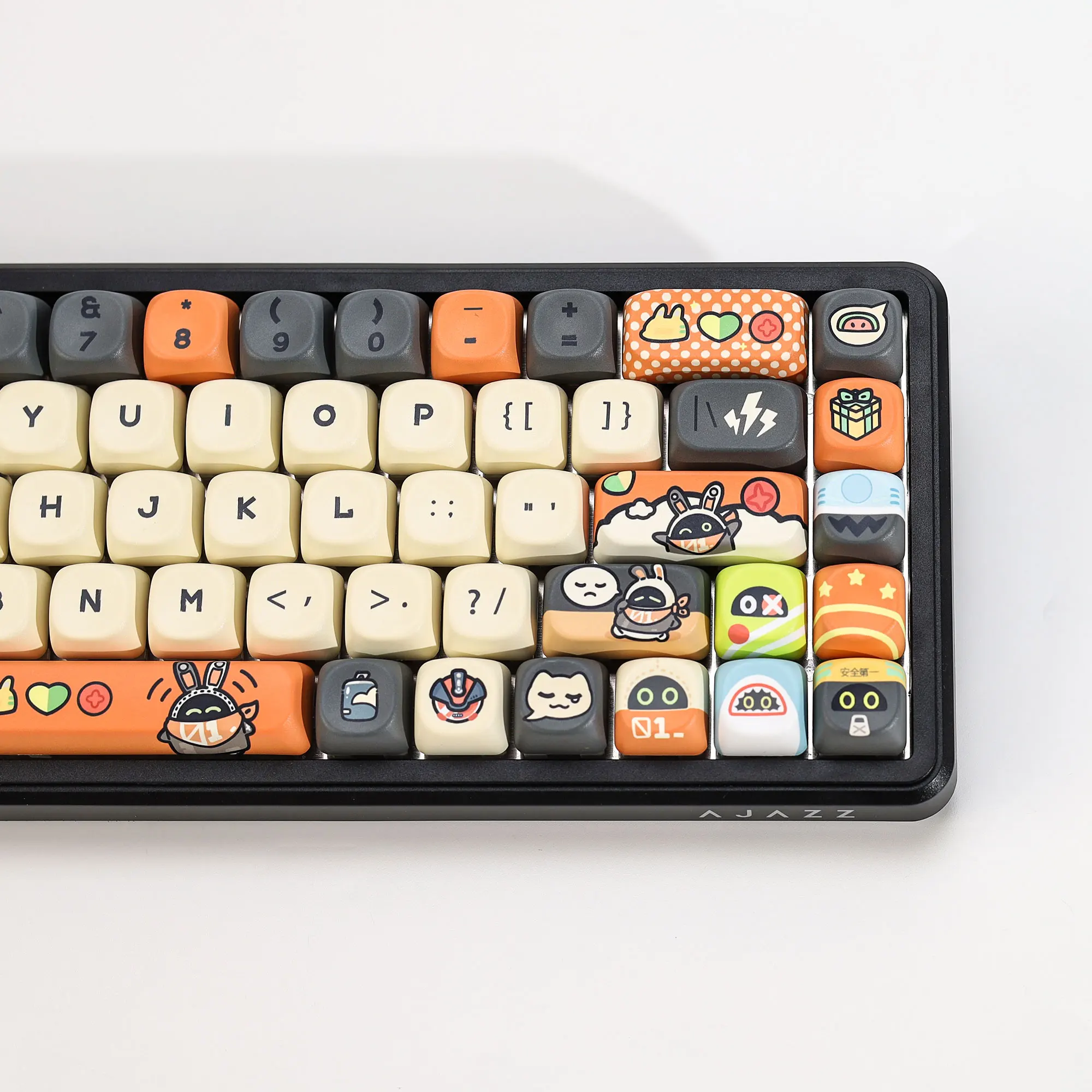 KBDiy ZZZ Bangboo Themen-Keycaps Anime Niedliche KOA MOA Profil PBT Tastenkappen ISO Benutzerdefinierte DIY für 60% Gaming Mechanische Tastatur Tastenkappen – Detail 9