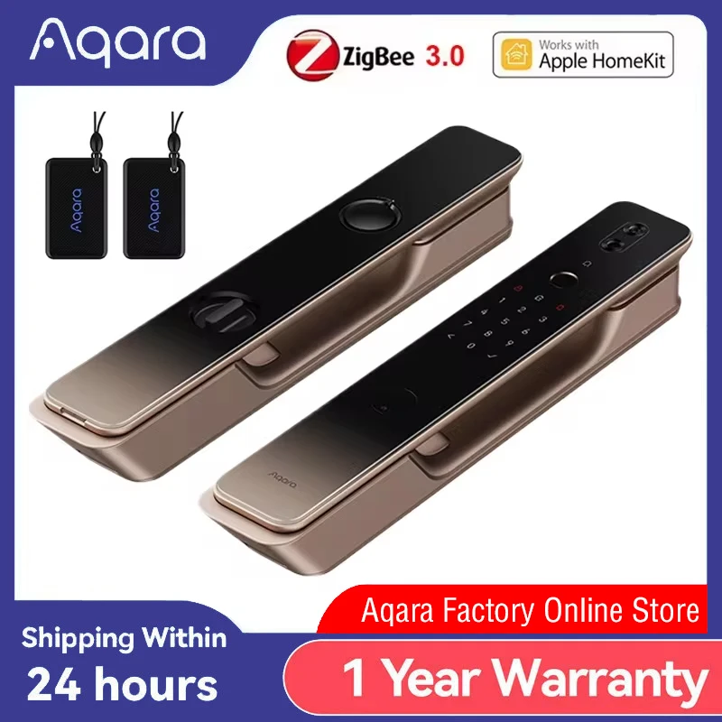 Aqara Smart Door Lock H100 Automatic Cat Eye Zigbee /Body/Light Sensor NFC Bluetooth Fingerprint Unlock For Homekit Aqara App