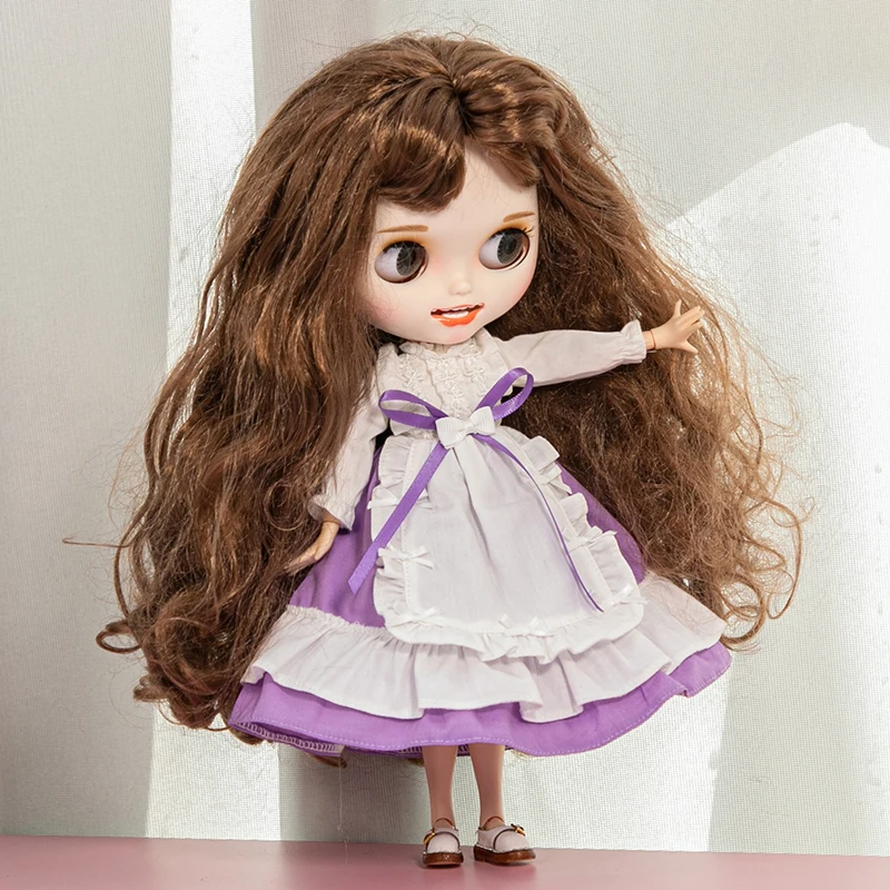 Ob24 22 Lalka Dziewczyna Księżniczka Sukienka Lalka Pokojówka Ubrania Nakrycie głowy Garnitur Dla Ymy22 Ymy24 Blythe Doll 1/6 Bjd Azone Monster High Doll