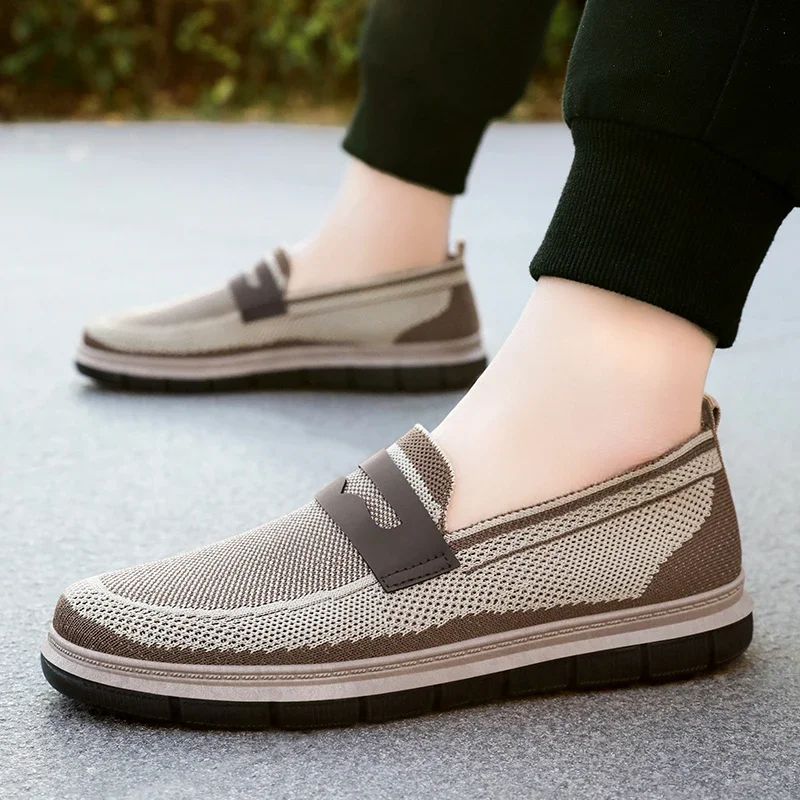 

Men Casual Shoes Lightweight Sneakers 2025 Summer New Mesh Shoes Men Classic Loafers Canvas Breathable Walking Flat Men Shoes