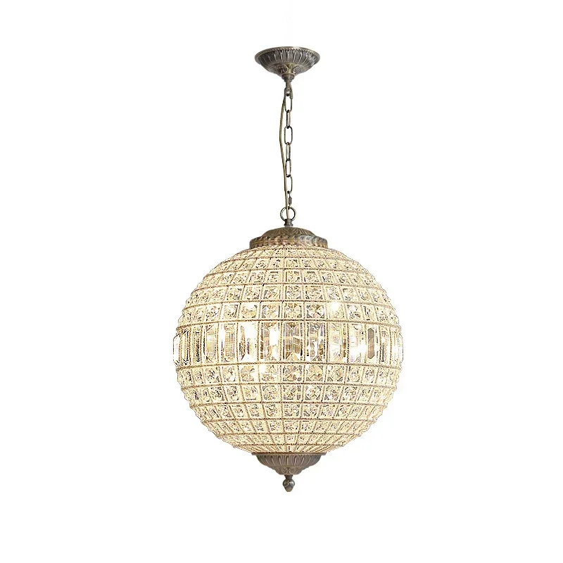 

Medieval lamps, simple atmosphere, designer, high-sense bedroom lamps, personality, French crystal restaurant chandelier, retro
