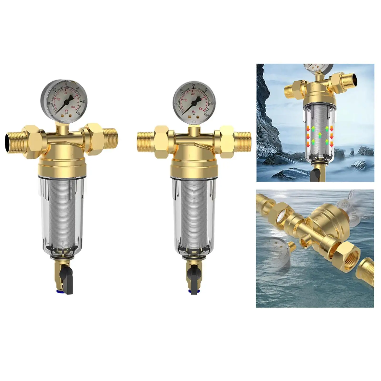 Pre-Filtration Backwash Filter Whole House Replacement Part Water Filter Housing