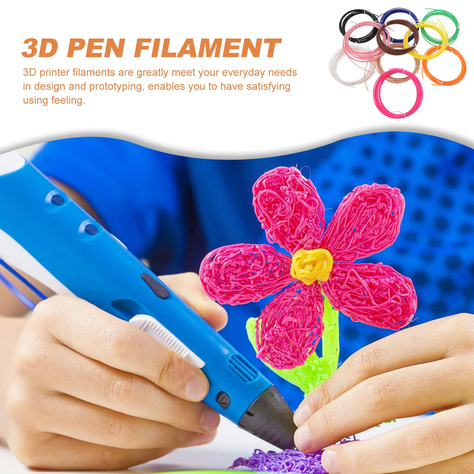 

10Pcs 1.75mm ABS Filament High Temperature Resistant 3D Printer Filament Roll Stable Extrusion Sandable Drillable 3D Printing