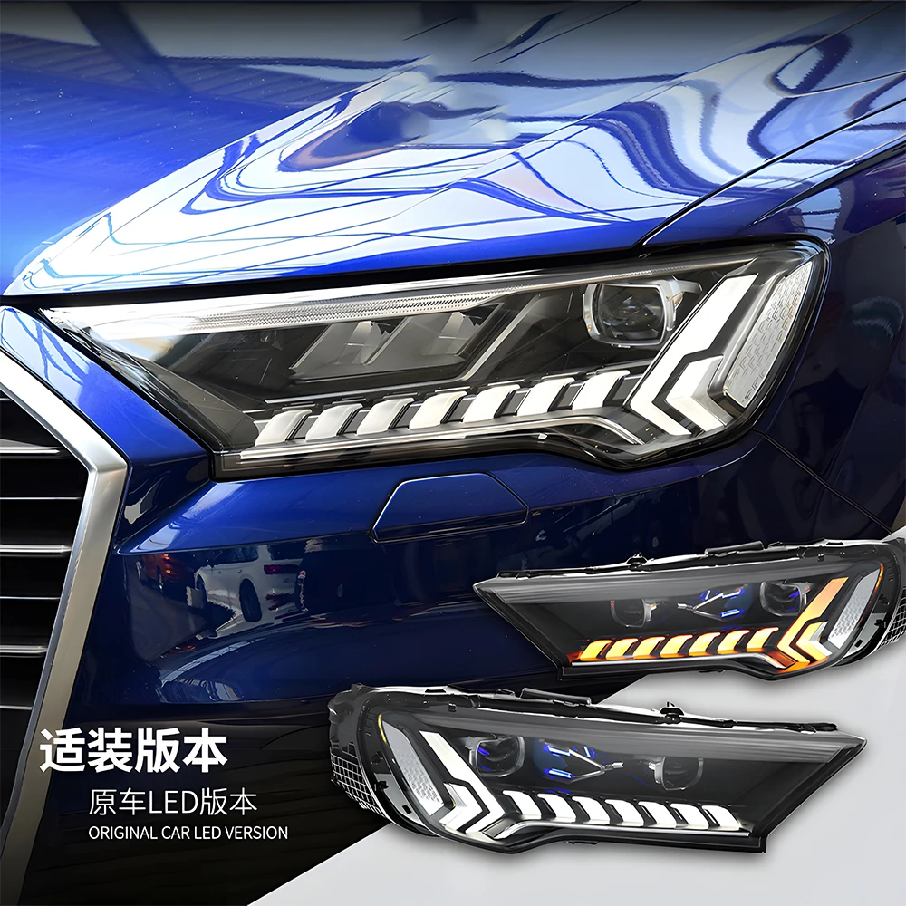 For Audi Q7 2016-2022 Auto Headlights Assembly Upgrade Startup Effect Laser Styles LED Projector Lens Car Tools Accessories