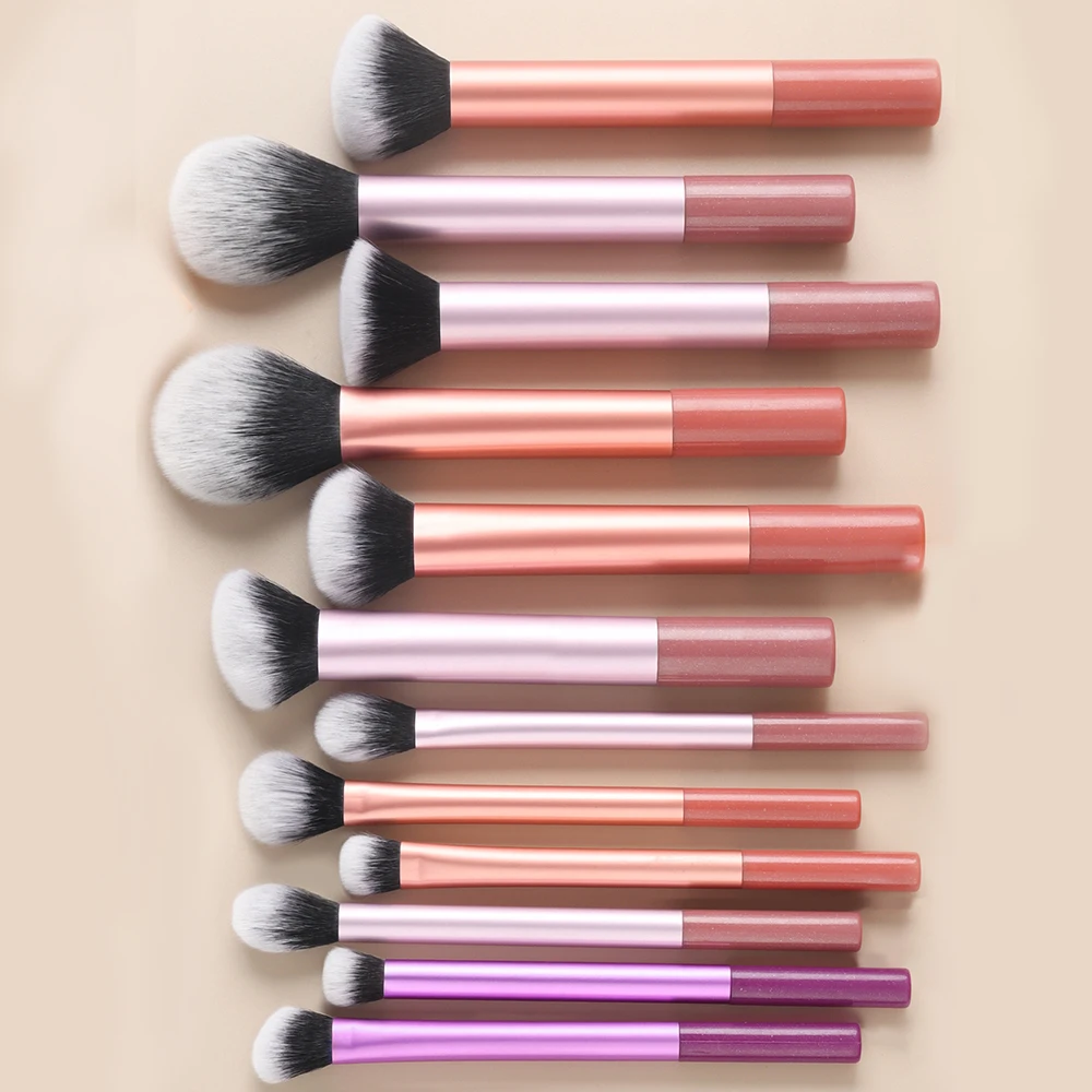12pcs Makeup Brush Kit Soft Synthetic Hair Make Up Brushes Foundation Blush Eyeshadow Cosmetic Makeup Tools