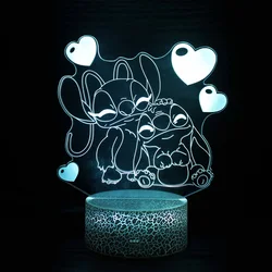 Cute Lilo and Stitch lights, 3D LED nightlights, decorative lights for children's rooms, birthday gifts for boys and girls