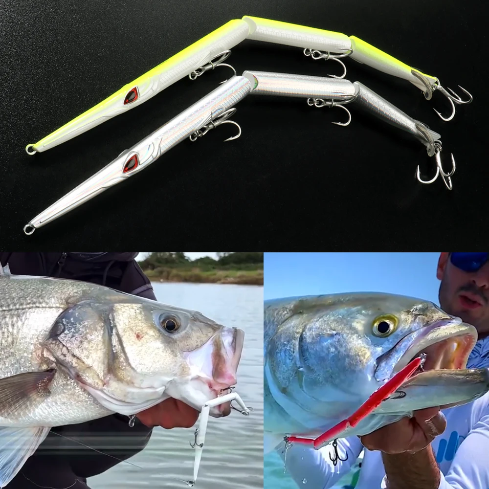 GOBAIT Swimbait 25,5 cm 35 g Ensemble de leurres articulés multi-sections, leurres crayon coulants, hameçons triples, spinnerbait, matériel de pêche, 1 à 5 leurres