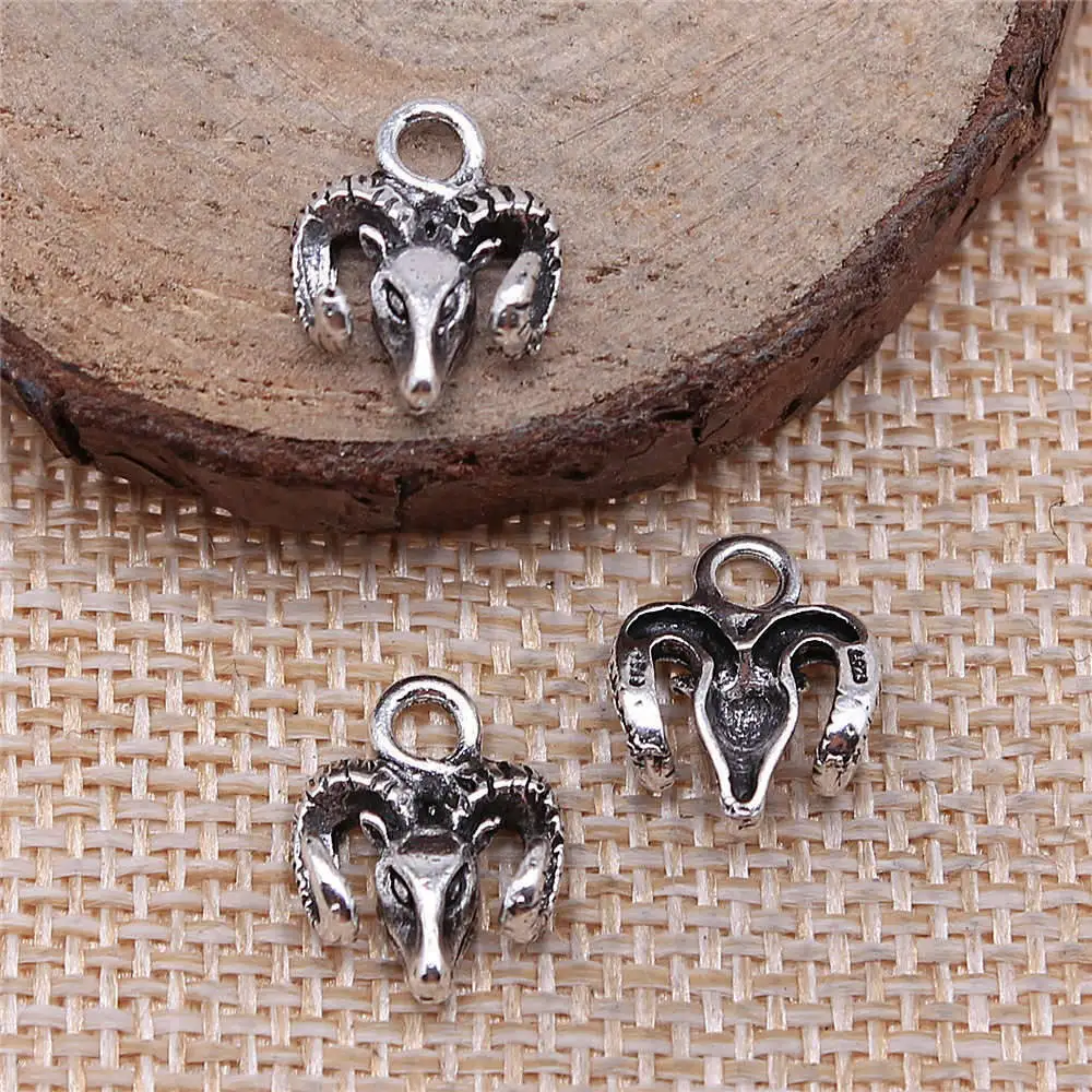 Phone Pendant Goat Head Charms Vintage Jewelry 11x14mm 20pcs