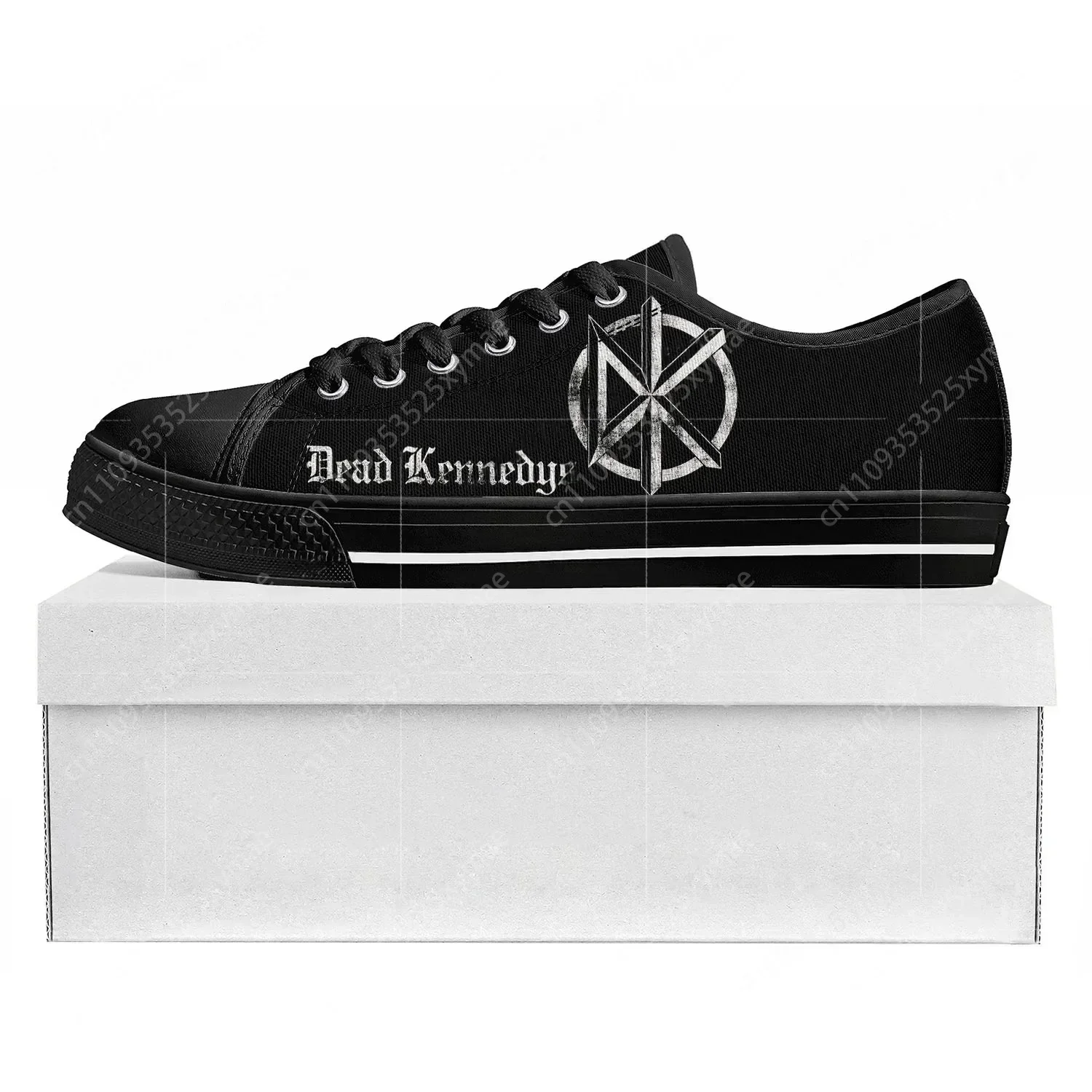 Dead Kennedys Low Top Rock Band High Level Sneakers Mens Womens Teenager Canvas Sneaker Red Casual Couple Shoes Custom Shoe view 2