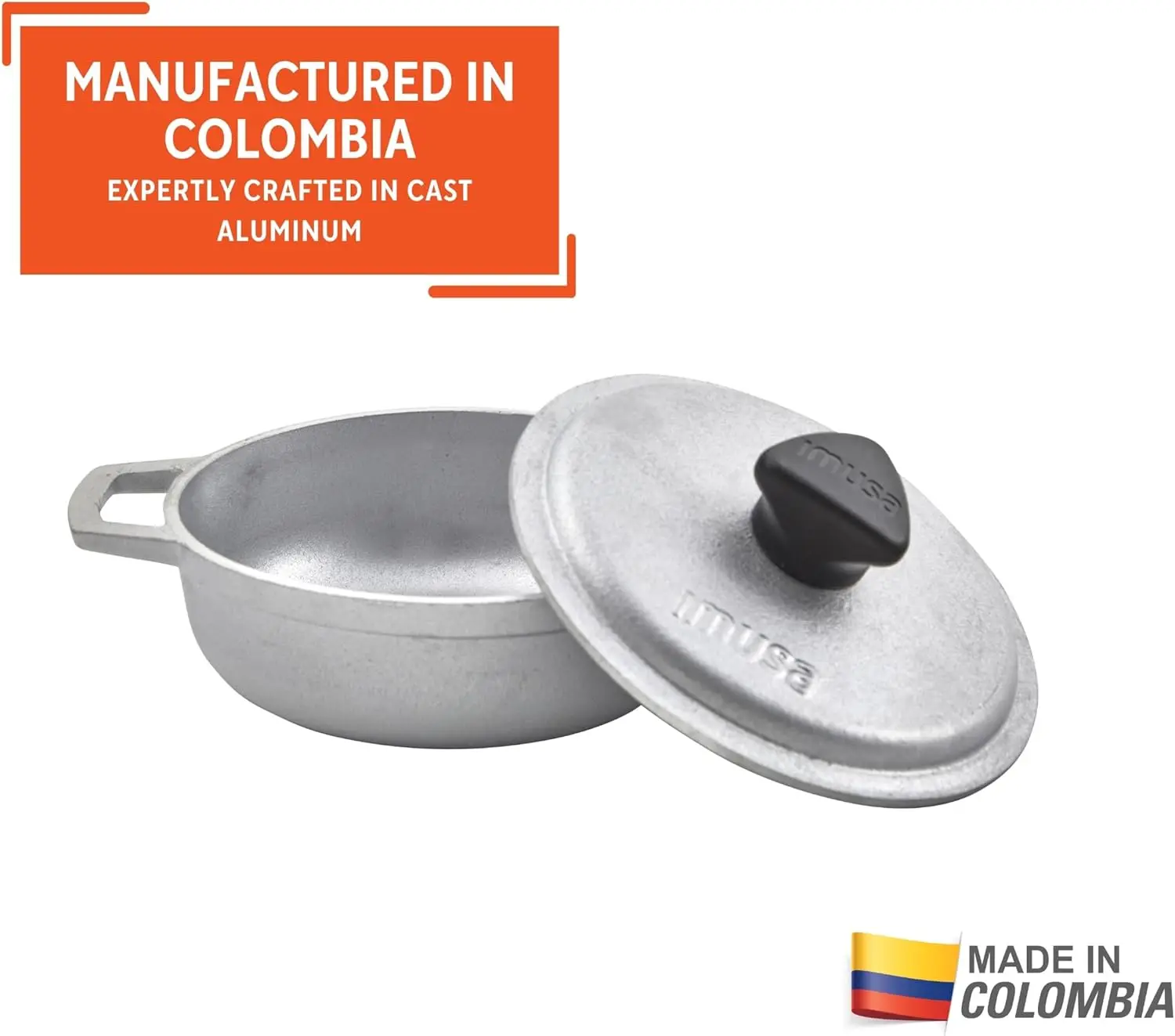 (12 عبوة) 0.7 كيو تي كالديرو كولومبي صغير تقليدي (فرن هولندي) للطهي والخدمة، 0.7 كوارت، فضي (GAU-80560KIT)