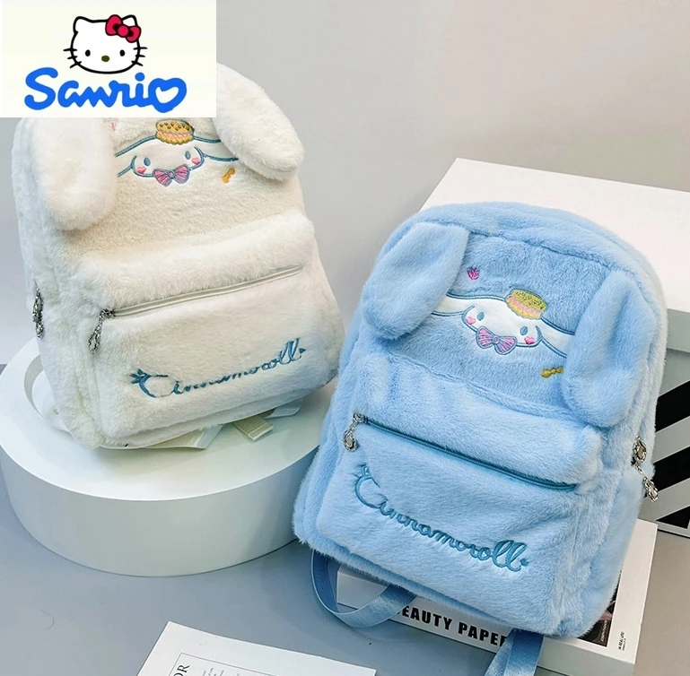 حقيبة ظهر سانريو عالية الجودة مطرزة بالكرتون هالو كيتي ذات سعة كبيرة ولطيفة وخفيفة الوزن