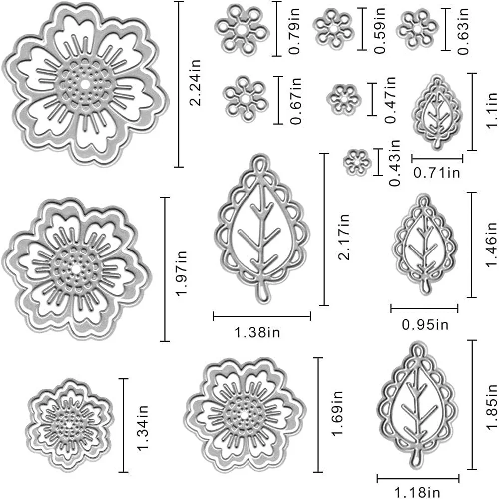 Metalowe letni kwiat sprężynowe wykrojniki, wzór symetrii kwiatowy wykrojnik z 4 liśćmi do tworzenie kartek narzędzie do wytłaczania scrapbookingu