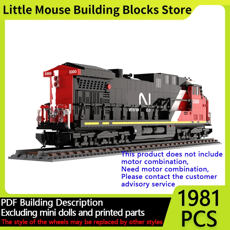 

City Car Model MOC Building Bricks 3300 AC44C6M Diesel Locomotive Modular Technology Gifts Holiday Assemble Children Toys Suit