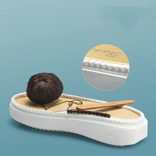 Materiali per maglieria a mano fai da te pantofole suole in gomma per scarpe piattaforma antiscivolo aghi all uncinetto pantofole da interno suola EVA AliExpress 322