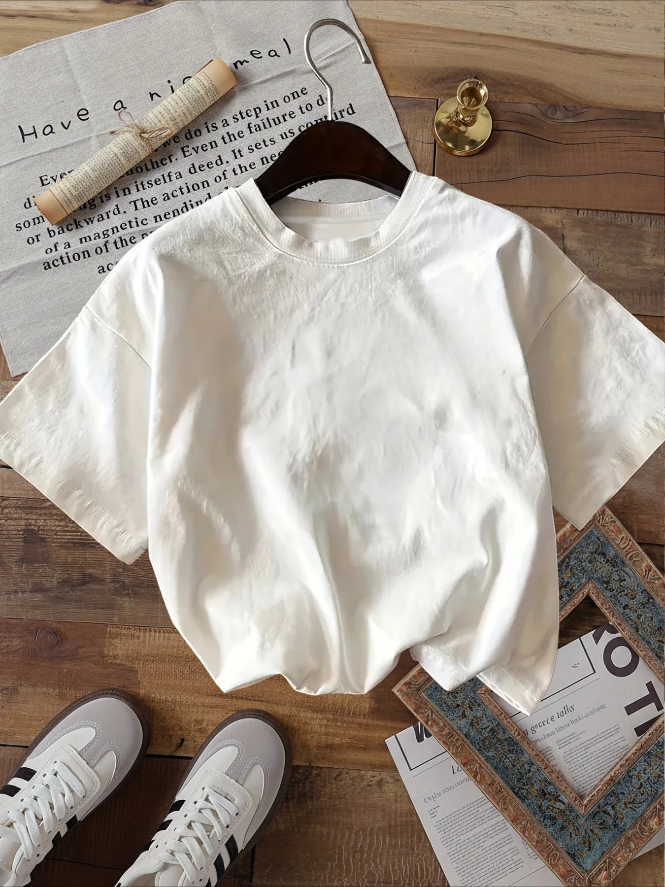 Vintage Damenmode Grafik-Top mit Dackel- und "PASTA PUPS"-Textdruck, lustiger Stil, Rundhals-Kurzarm-T-Shirt – Detail 4