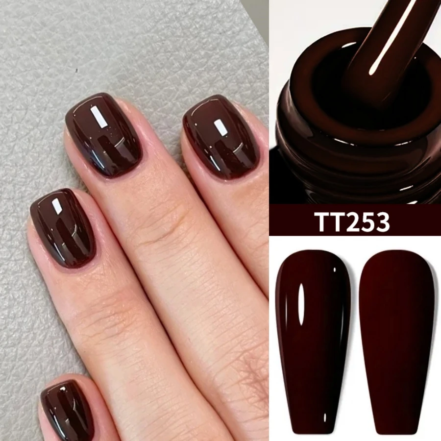 TARTU Esmalte de uñas en gel de 8 ml, negro, blanco, rosa, rojo, sin TPO, sin HEMA, esmalte de gel UV/LED, remojo, arte de uñas semipermanente