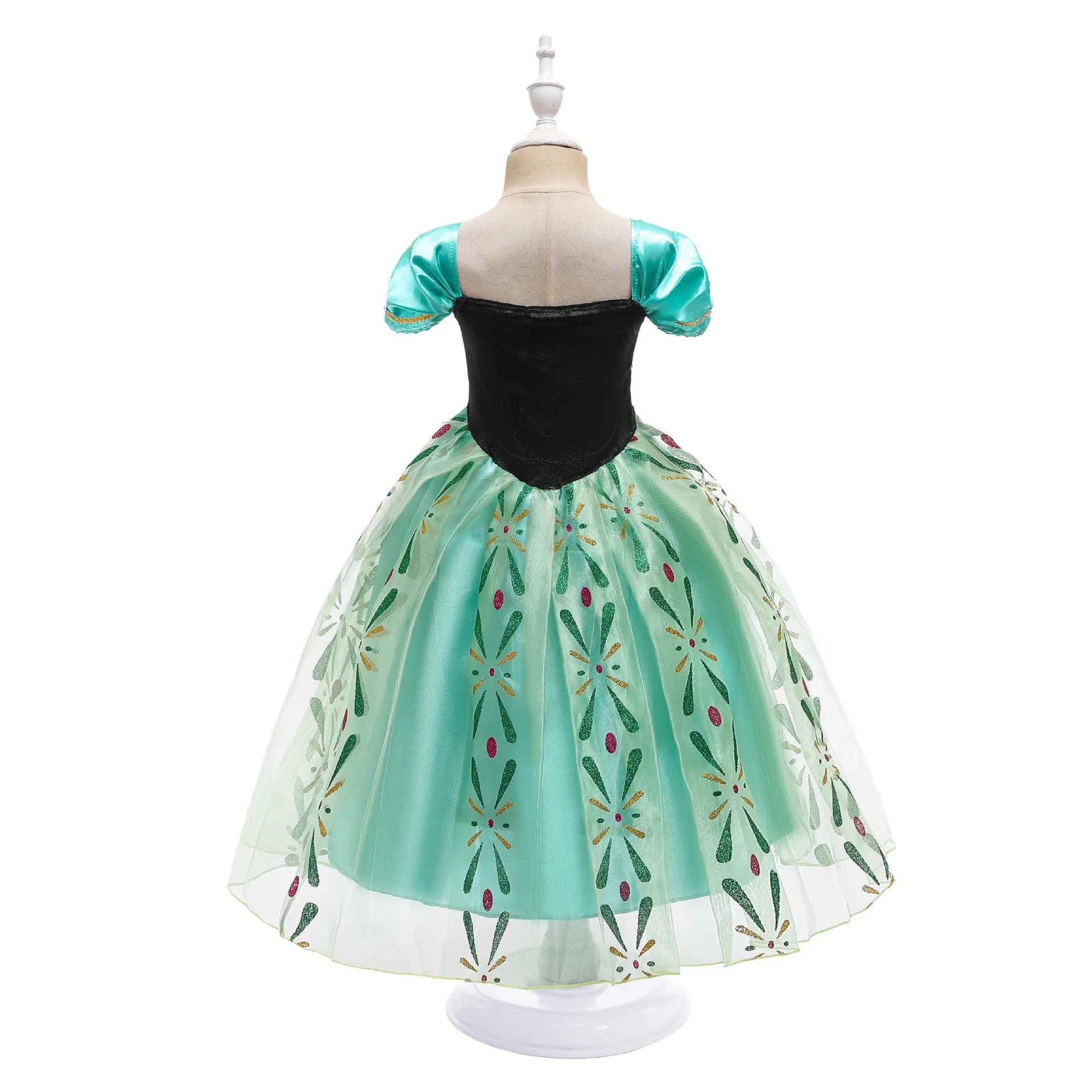 Anna Dress Children Princess LED Dresses Girl Cosplay Costume Kids Summer Clothes Christmas Birthday Carnival Party Disguise