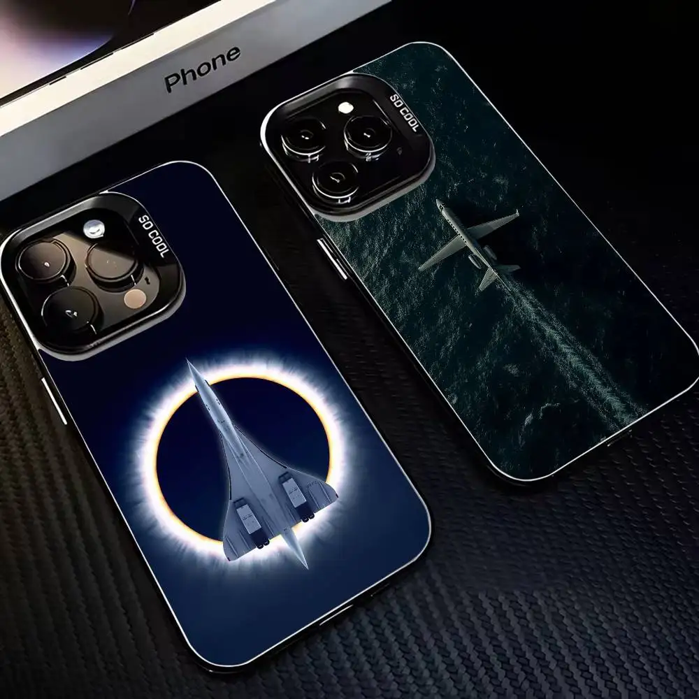 

Aircraft Helicopter plane Phone Case For iPhone17,16,15,14,13,12,11 Plus,Pro Max Black Matte Shockproof Cover