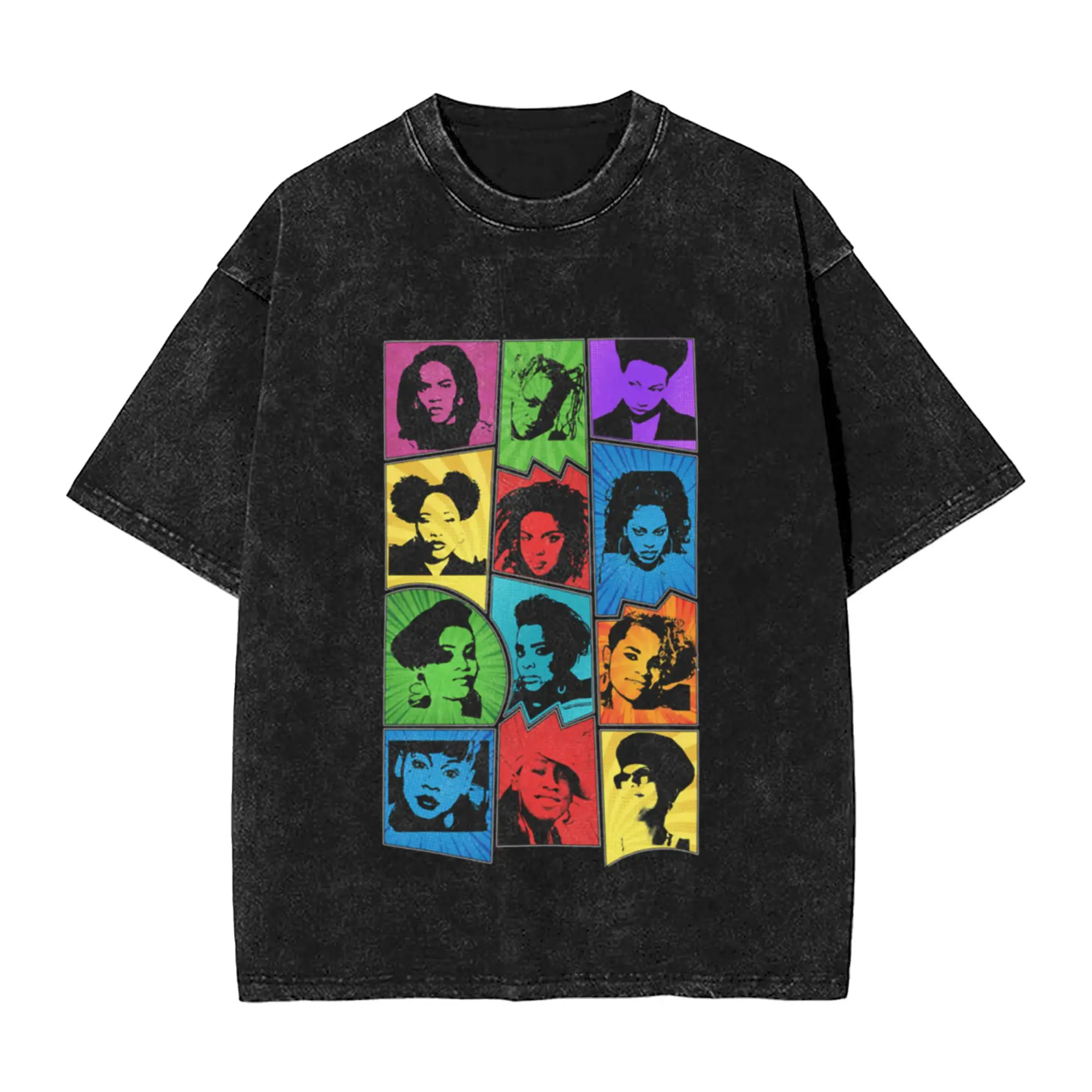 Female Rappers Golden Age Hip Hop Old School Unique Stylish A Washed T Shirt Men's Women's Oversized Cotton Tees Tops