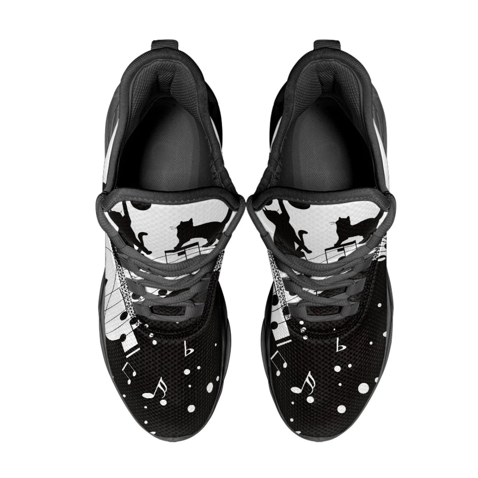 PENSTROLL Note Cat Comfortable Tennis Sneakers Athletic Fashion Shoes for Mens Lace-Up Running Blade Sneakers