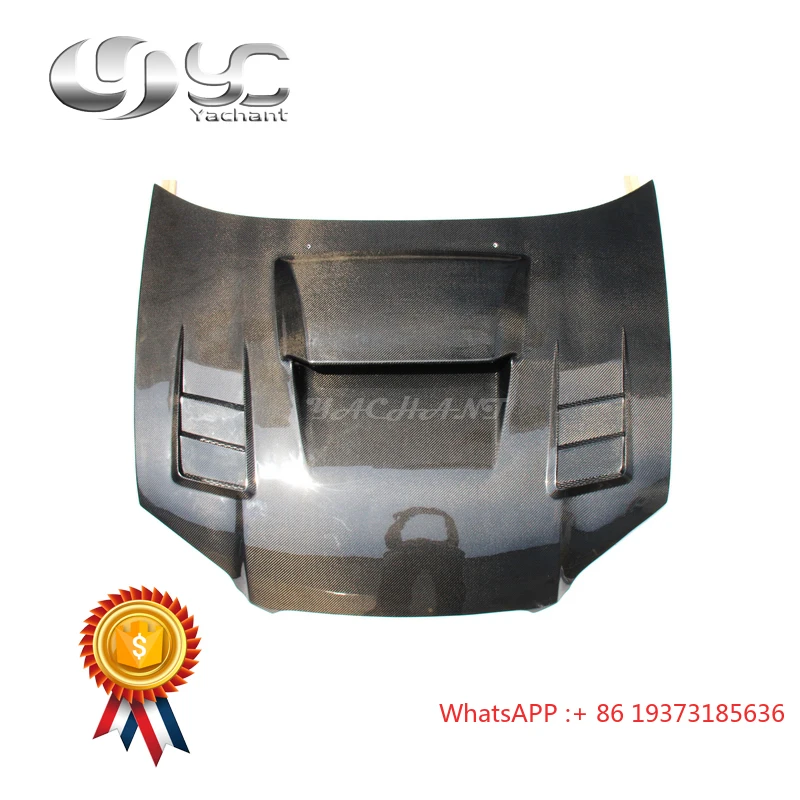 

Trade Assurance Carbon Fiber Front Hood Boonet Fit for 2004-2005 Impreza WRX S*TI 8th CWII Style Hood Bonnet