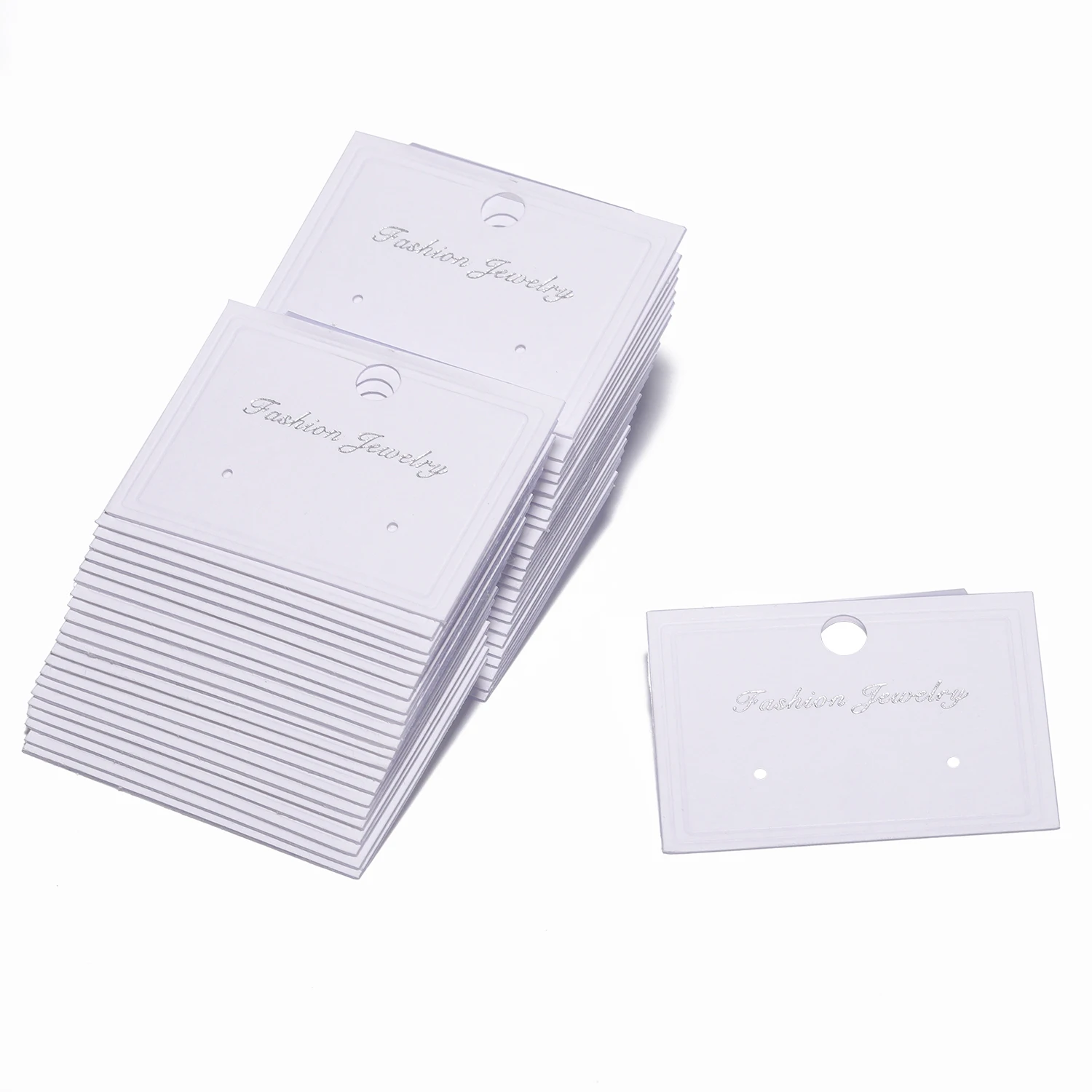 50/30pcs 3.5x3mm 5x3.5mm Earrings Necklaces Jewelry Plastic Display Cards Retail Price Tag Label Earring Stud Organizer Holder