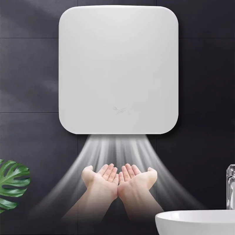 AK2800C Stainless Steel High-speed Hand Dryer, Fully Automatic, Wall-mounted, with Hot and Cold Air Flow