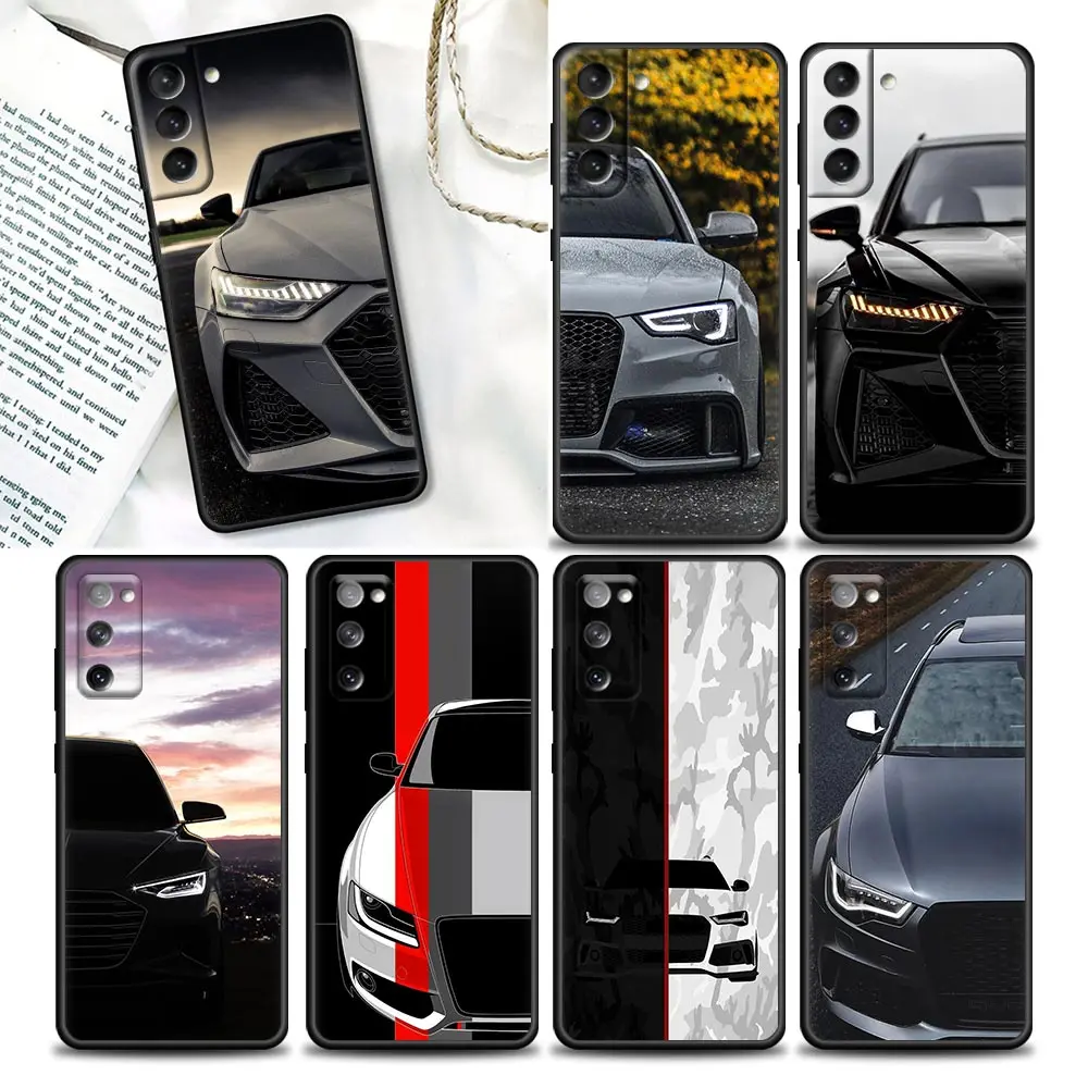 Black A-Audi Luxury Cars Comics Phone Case For Samsung Galaxy S24 S23 S22 S21 S20 Ultra S10e S9 Fe Plus Cover Fundas Coque Capa