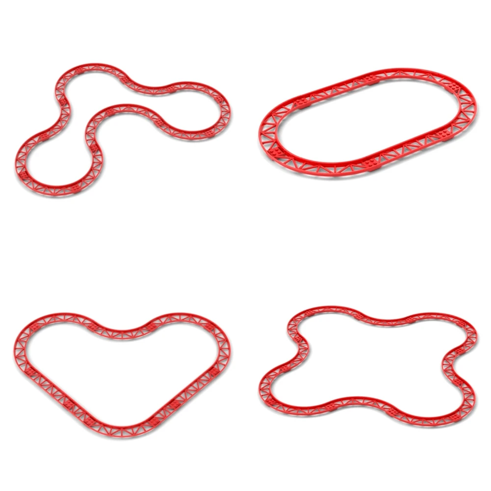 10PCS Pista Montagne russe Ferrovia Città Treno Parte Tecnica Building Blocks Regalo per I Bambini Compatibile Leduo 26022 25059 25061