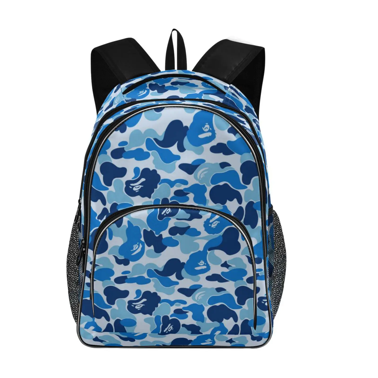 Mochila de viagem USB impermeável para homens, mochila de negócios, mochila escolar, impressão camuflada, grande capacidade, 15,6 laptop, moda