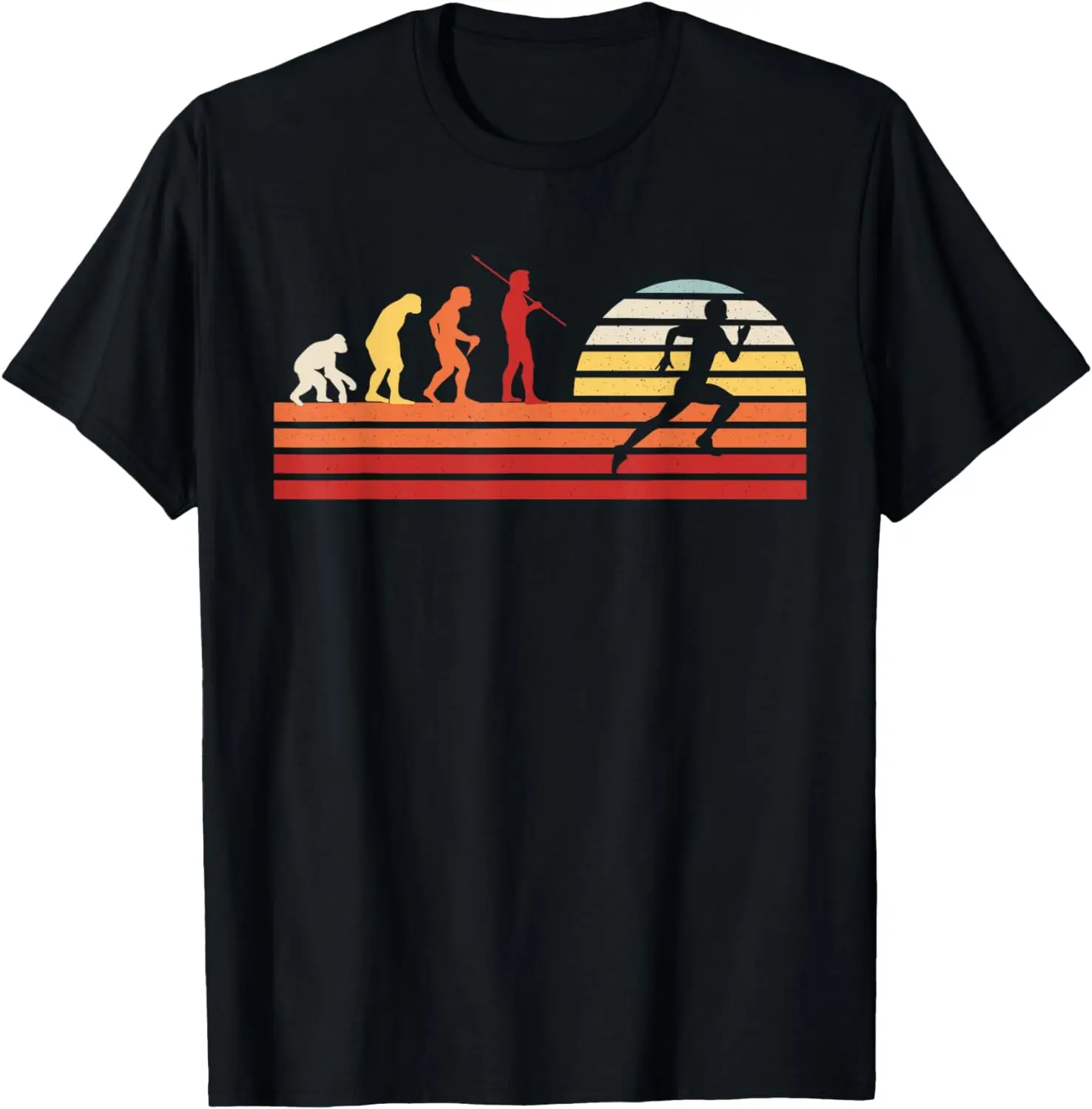 Retro Running Half Marathon - Vintage Runner Running T-Shirt Men Clothing Tops Graphic T Shirts Streetwear Vintage T Shirt