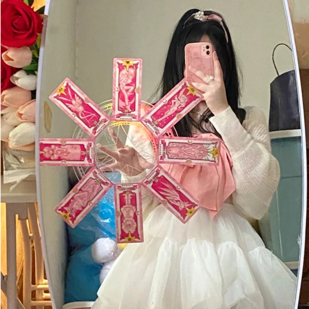 Anime Cardcaptor Sakura Kinomoto Sakura Cosplay Magic Circle Clow Card Tarot Turntable Fashion Party Prop view 2