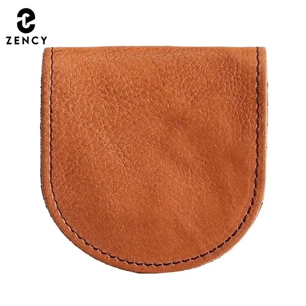 Zency Retro Coin Purse Genuine Leather Unisex Soft Cowhide Leather Multiple Bag Ideal Gift for Father Lover Husband