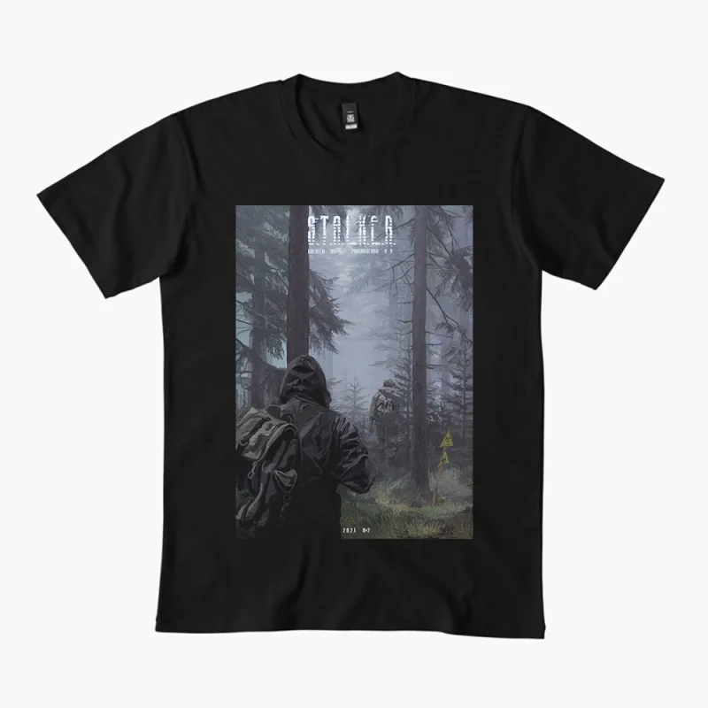 

S.T.A.L.K.E.R. 2 Shadow of chernobyl 0401 Danger exclusion zone gift t shirt Video game Stalker Graphic Clothes All size Tops