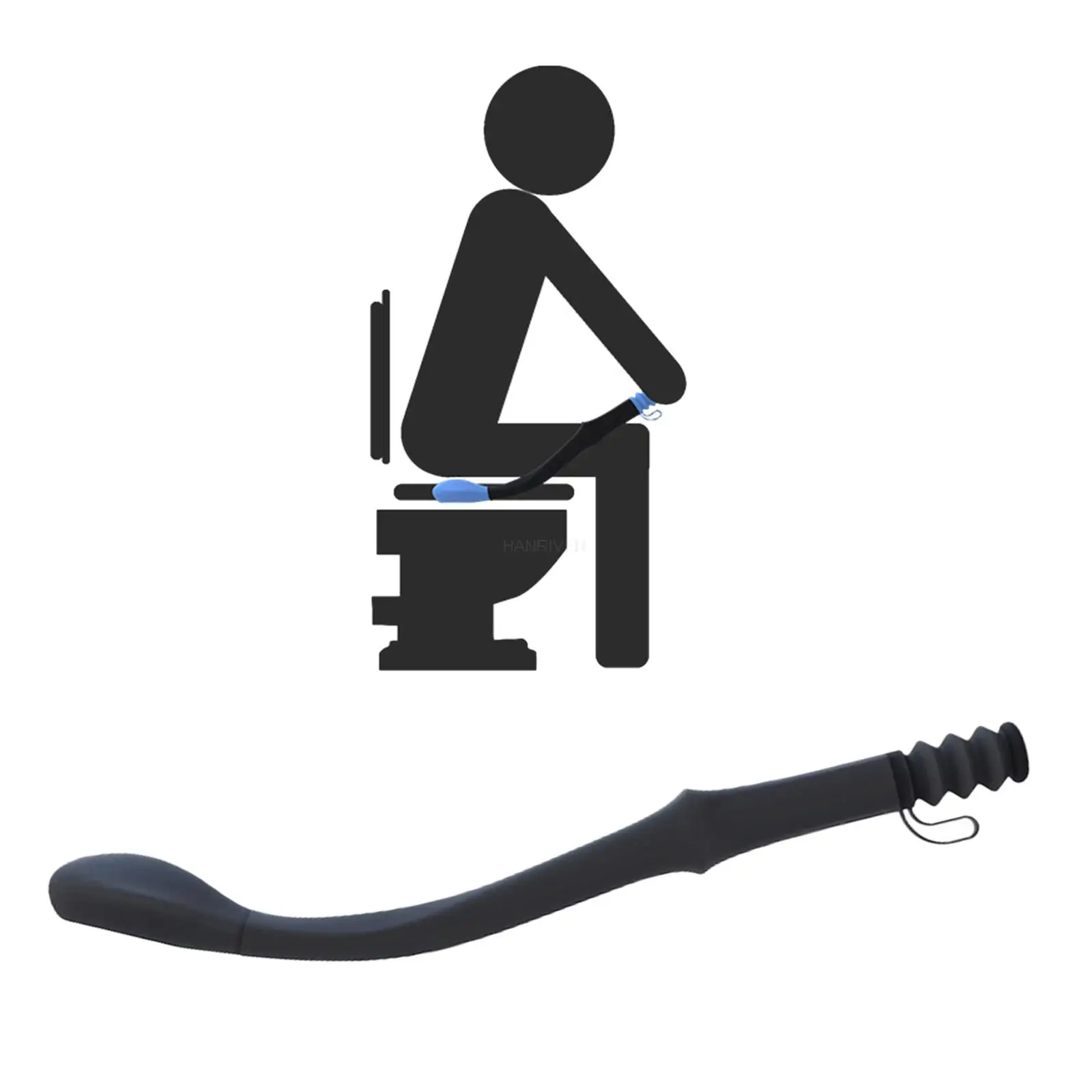 39.5cm Long Reach Bottom Wiper Toilet Self Wipe Aid Tissue Grip Helper Long Handle Reach Comfort Bottom Wiper Assist Holder view 4