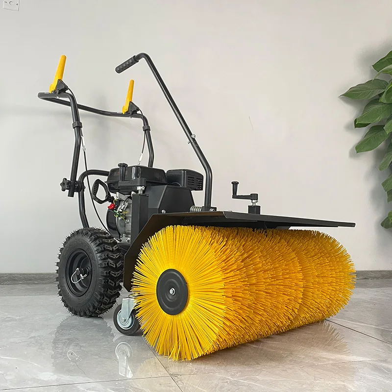 

Hand Push & Roller Brush Snow Plow, Multifunctional Fuel Snow Remover