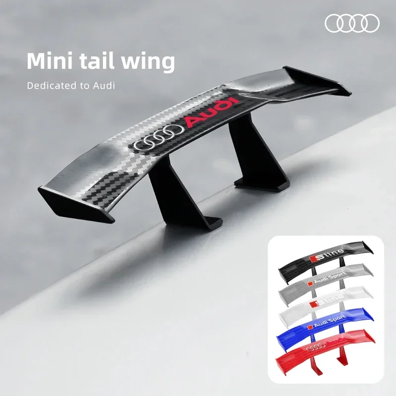 1Pc Car Rear Spoiler Mini Spoiler Wing Small Tail Sticker for Audi Sline S3 S4 S7 S6 A5 A3 A4 RS A7 A4L Q5 Q7 TT Car Accessories