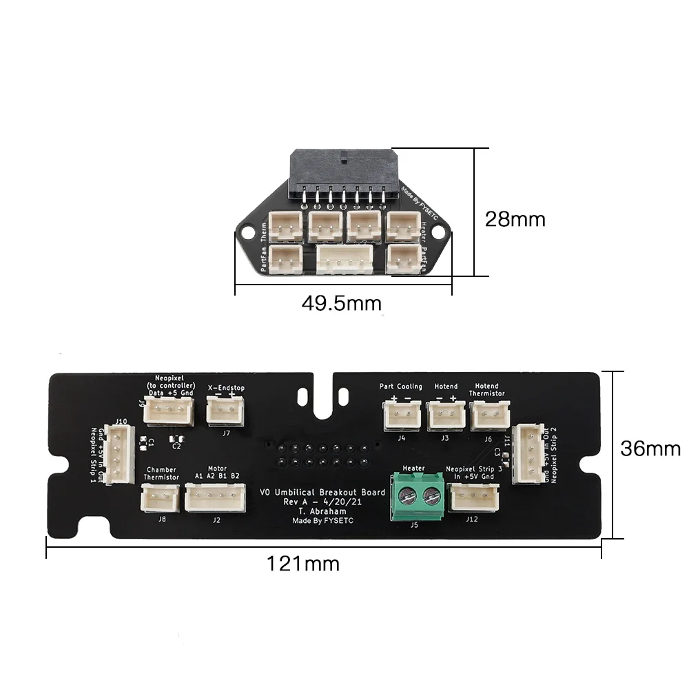 FYSETC VORON V0.1 UMBILICAL FRAME TOOL HEAD Include Chamber Temperature Thermistor