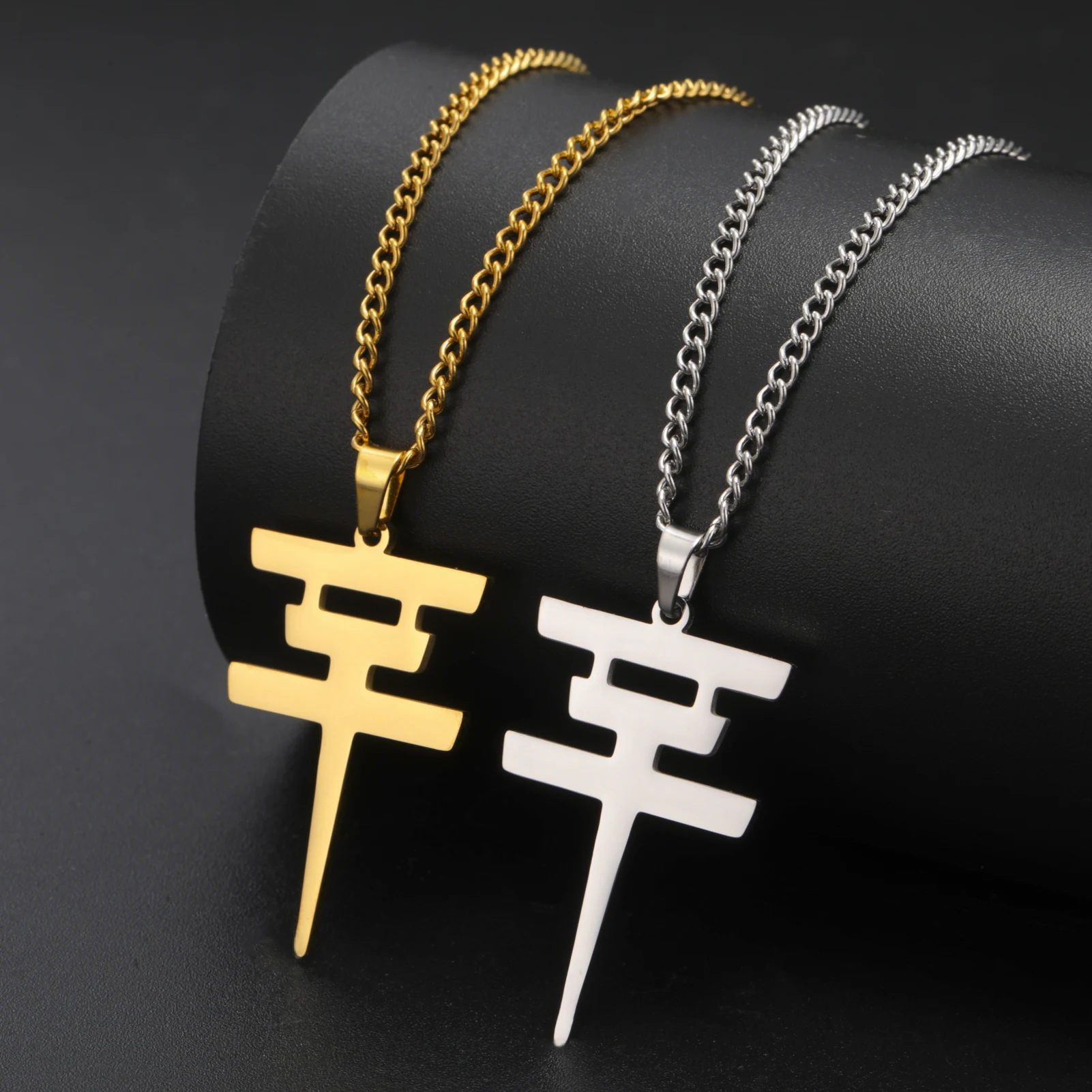Ожерелье Tokio Hotel Merch из нержавеющей стали, кулон с символом, альтернативный рок, аксессуар для воротника с вентилятором