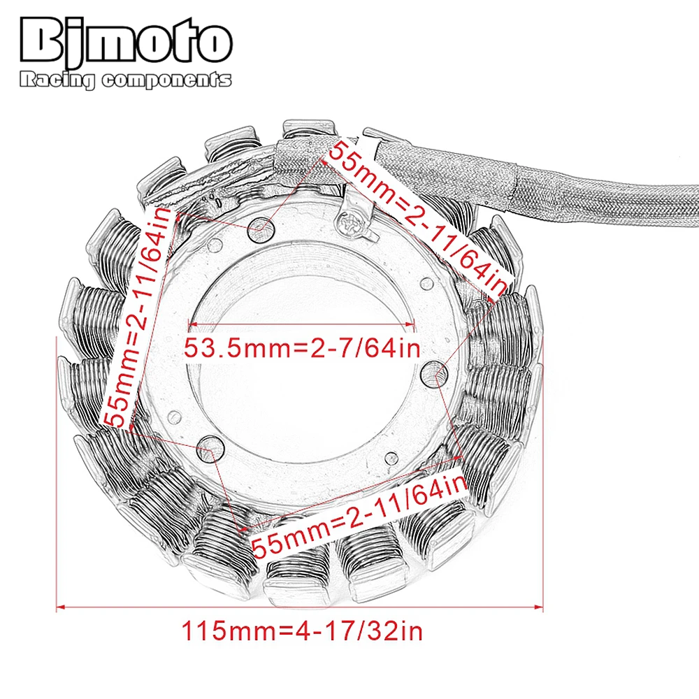 Magneto Generator Stator Coil For Kawasaki ZX1200 Ninja ZX12R ZX-12R ZX 12R 2000 2001 21003-0010 21003-1351