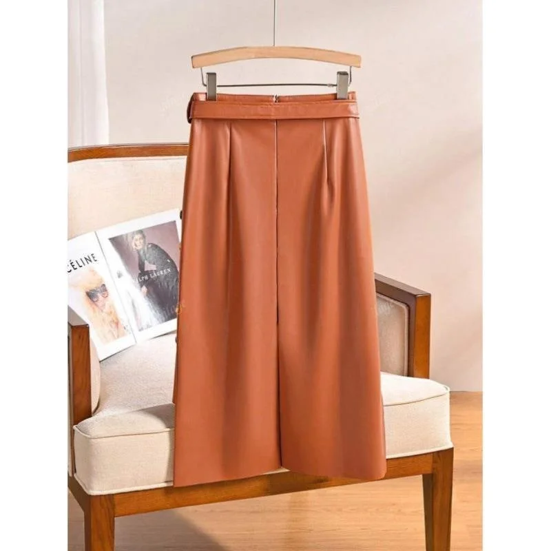 Faionable الخريف المرأة ort السراويل Bot Sle Ciwalk خمر تسعة قطع السراويل مرونة مايكرو تمتد حجم كبير #4