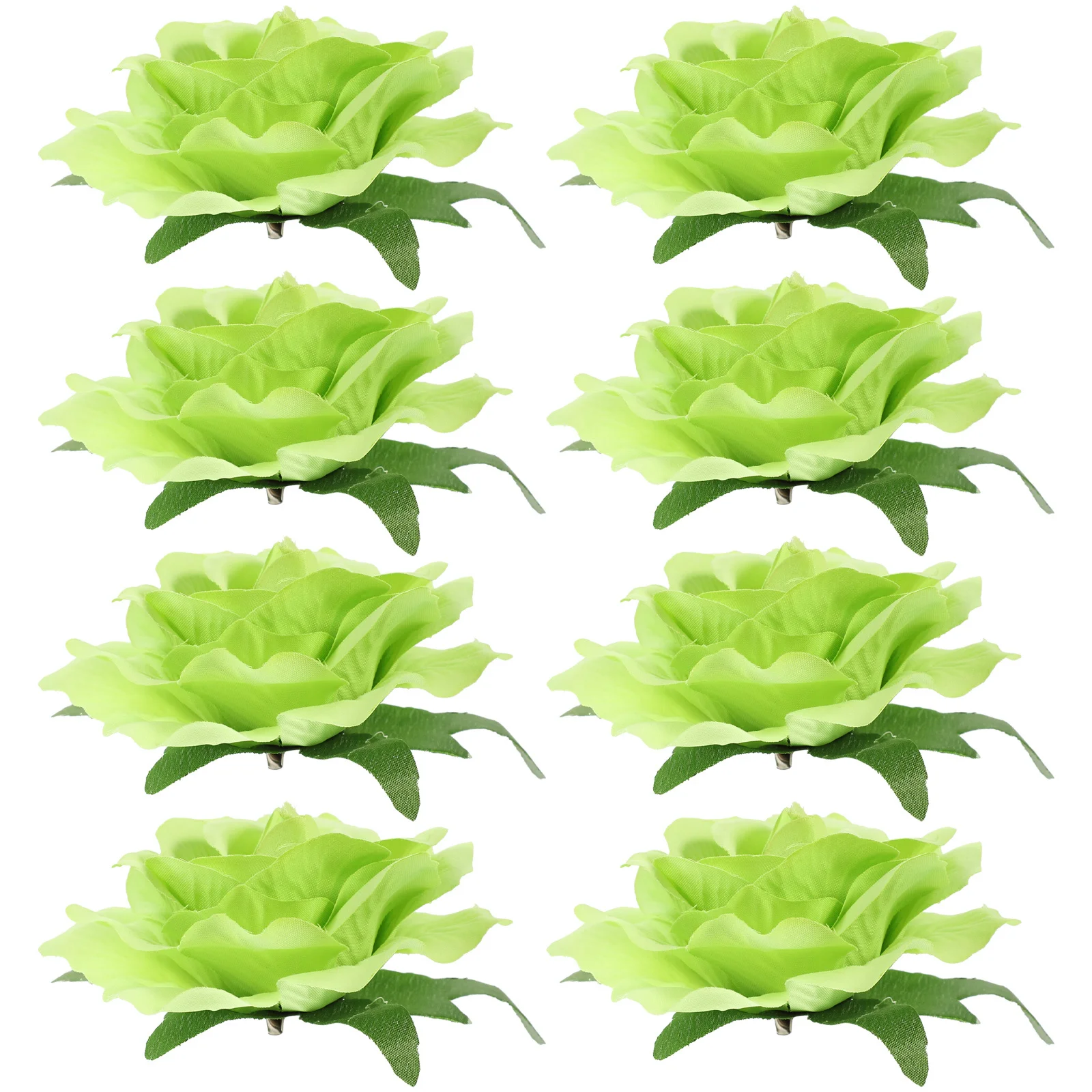 

8 Pcs Rose Barrettes Women's Clips for Hair Snap Fabric Accessories Womens