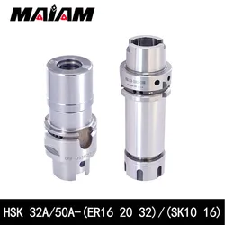 HSK32A HSK40A HSK50A ER SK Tool Holder ER16 ER20 ER25 ER32 SK10 SK16 Collet chuck High Precision High Speed HSK32 HSK40 HSK50